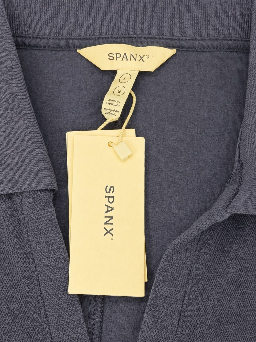 NWT SPANX AirPiqué Sleeveless Polo Dress Timeless Navy Large Pockets Golf Tennis - Picture 8 of 9